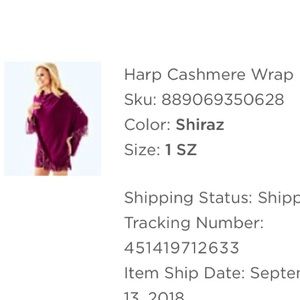 Lilly Pulitzer cashmere wrap in Shiraz
